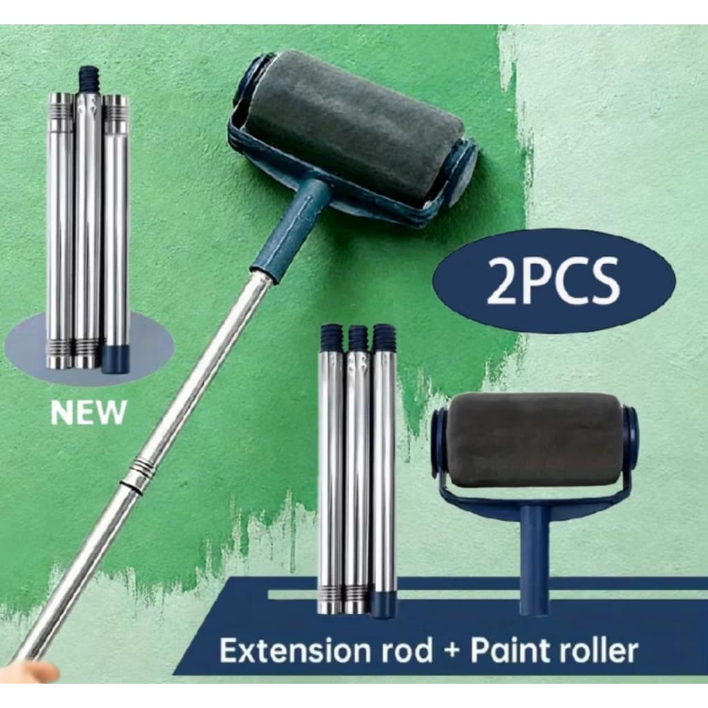 Kit de Pincel Rolo de Pintura Easy Glide de 6 Polegadas para Pintura de Paredes + 72 cm cabo