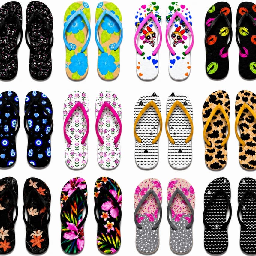 Kit 2 Chinelos Feminino Varias estampas
