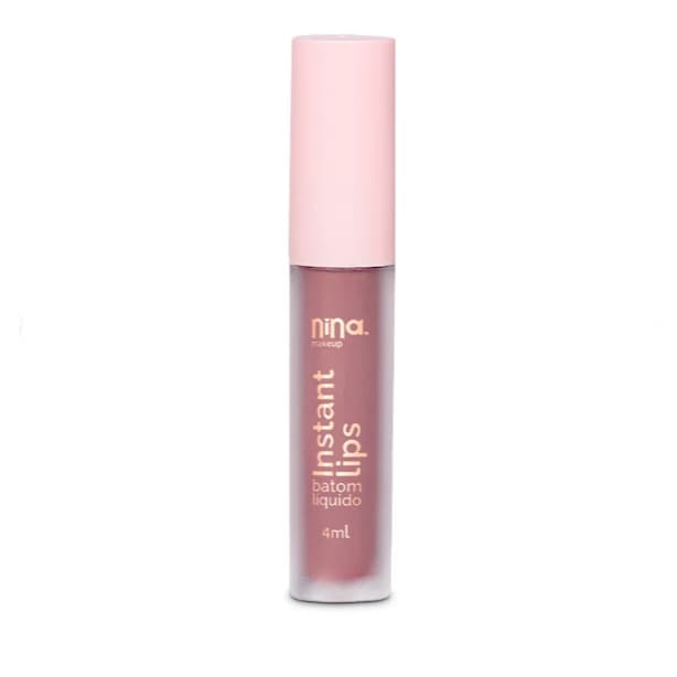 Batom Líquido Instant Lips Nina Makeup com Cores Vibrantes
