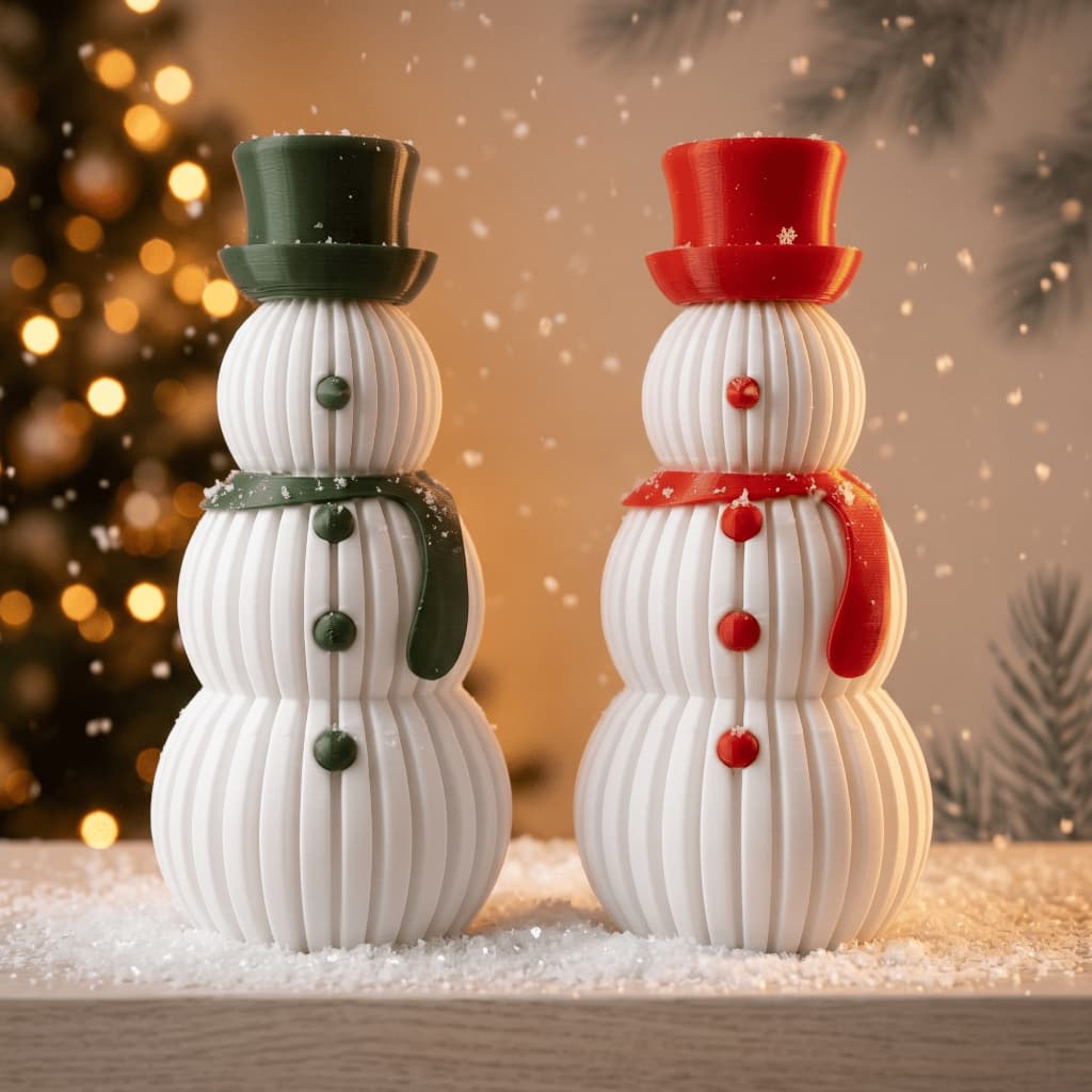 Boneco de Neve Premium 14cm Nariz Cenoura Cachecol Charmoso Decoracao Natal