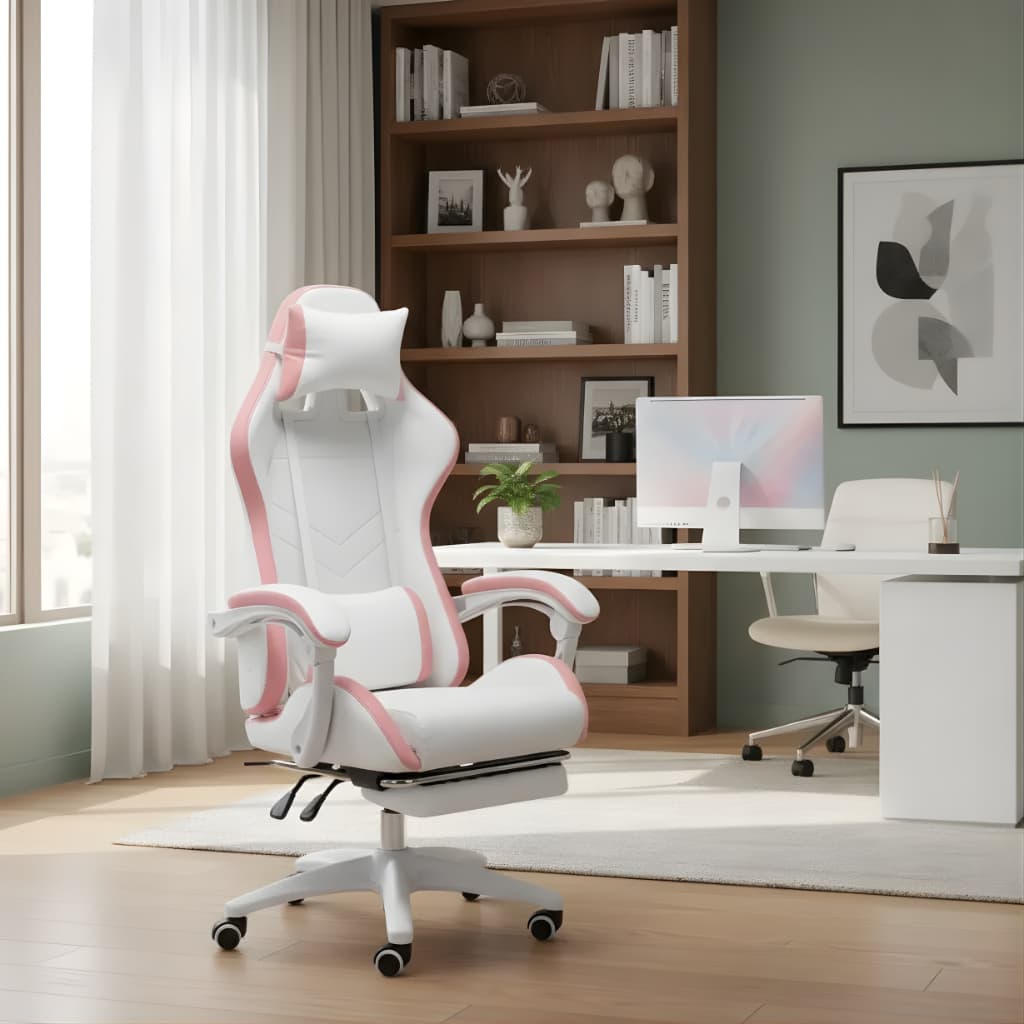 Cadeira Gamer Ergonômica Com Apoio De Perna
