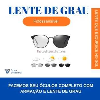 Lente Fotossensível Para Óculos de Grau - Proteção UV400 e Conforto Visual Diário
