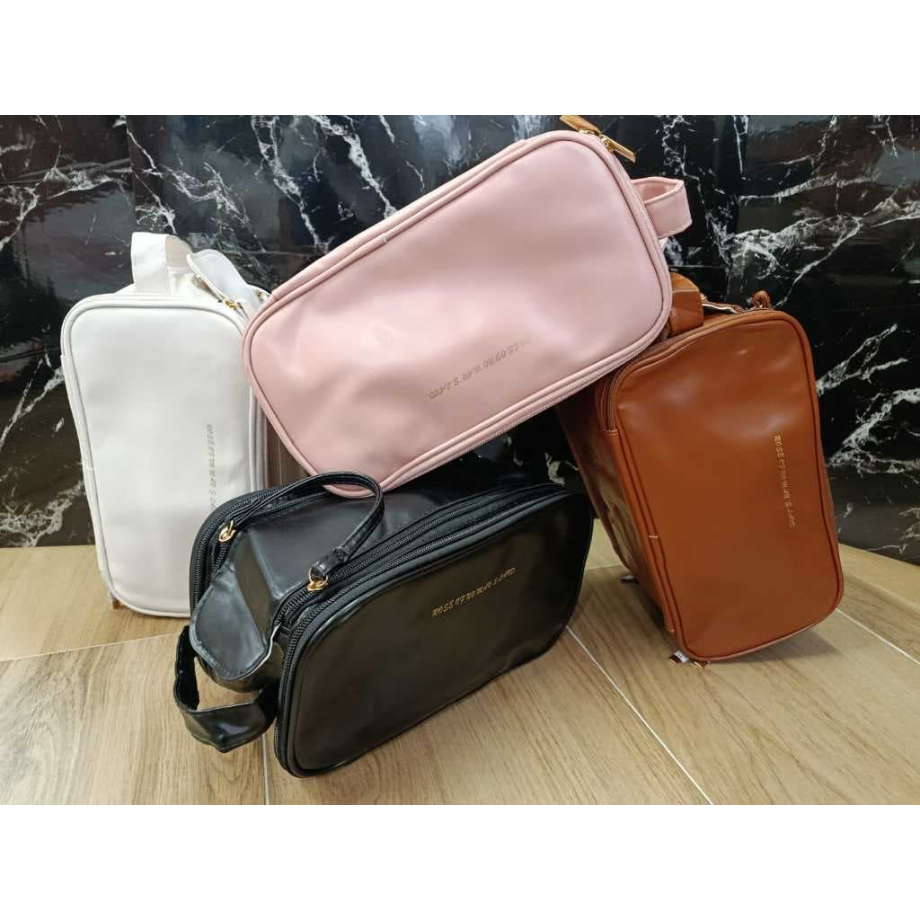 Bolsa Necessaire Feminina com Zíper Duplo para Segurança e Praticidade
