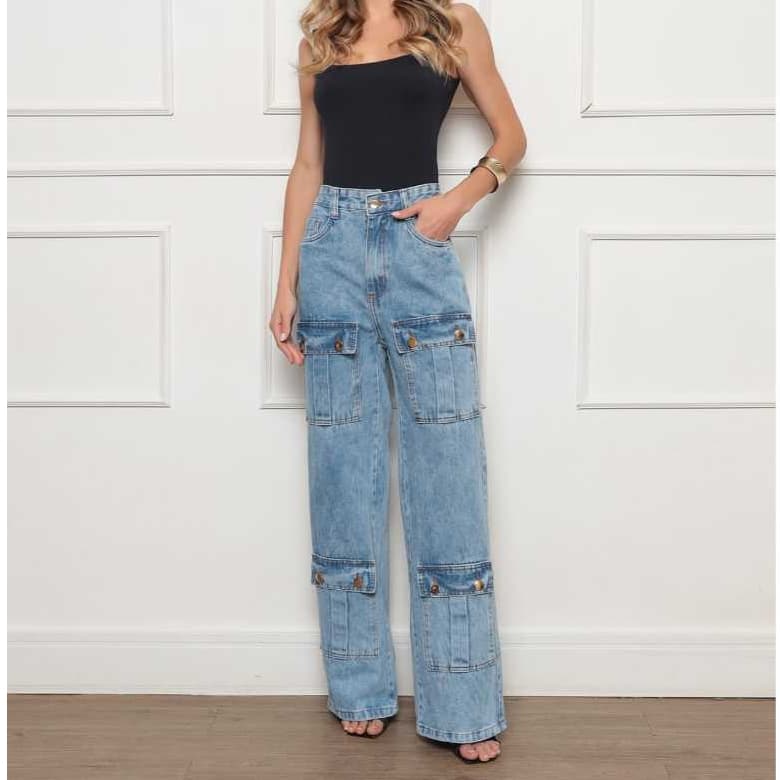 Calça Cargo Marmorizada – 4 Bolsos Frontais e Muito Estilo