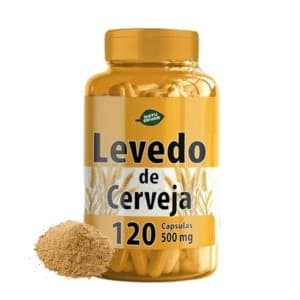 Levedo de cerveja - levedo 100% natural 120 capsulas de 500 mg