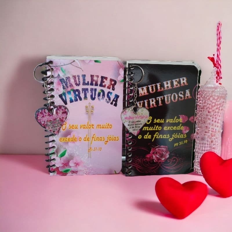 16 kits caderneta e chaveiro mulher virtuosa  evangélicas chaveiro mulher virtuosa e lembrancinhas para igrejas