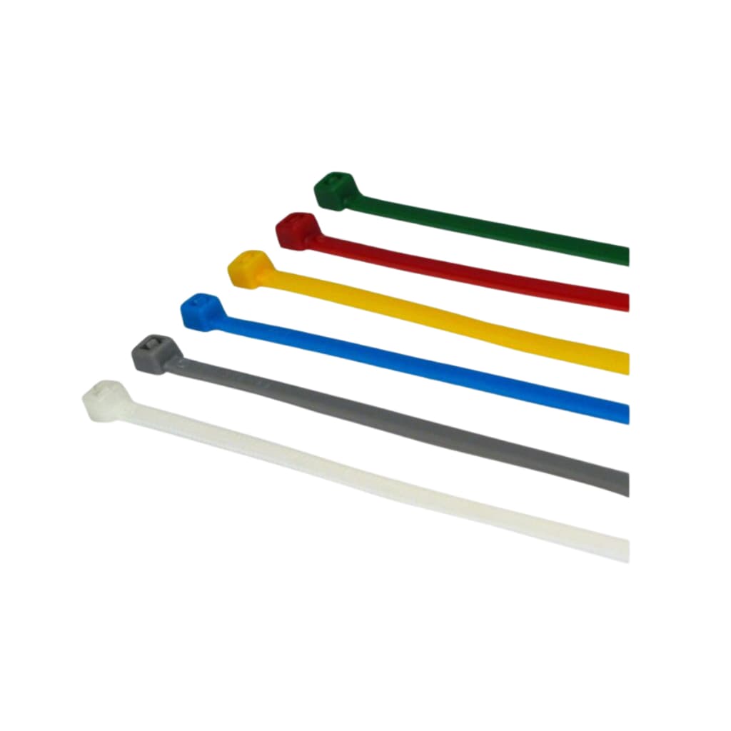 Kit 5000 Abraçadeira Nylon 2,5x100mm Colorido 5 Cores Enforca Gato Amarelo Azul Cinza Verde Vermelho