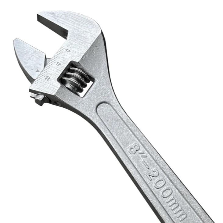 Chave Inglesa Ajustável 8 Polegada 200 Mm Aço Universal Grifo Prateado