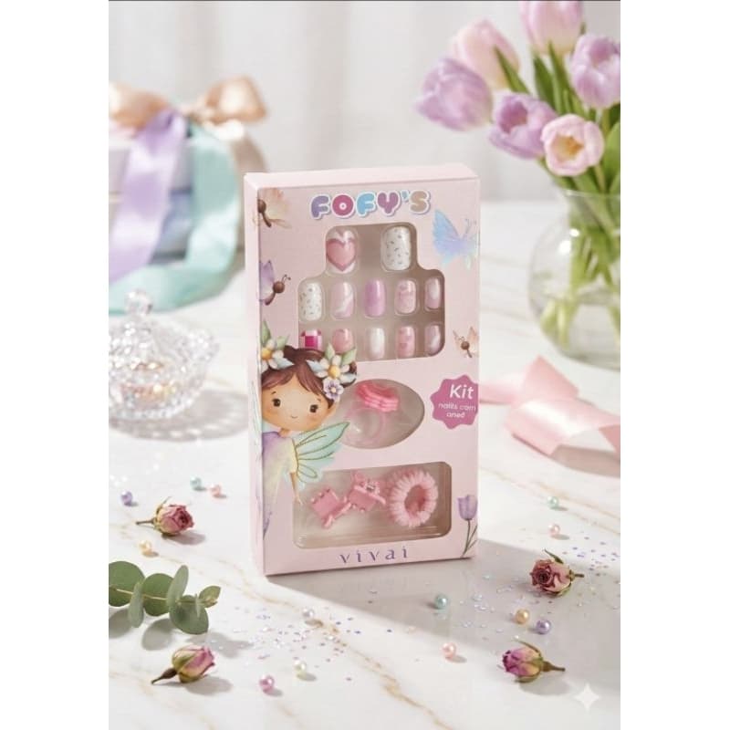 ​Kit Infantil de Beleza Fofy's Vivai - Unhas, Anel e Acessórios 💖✨