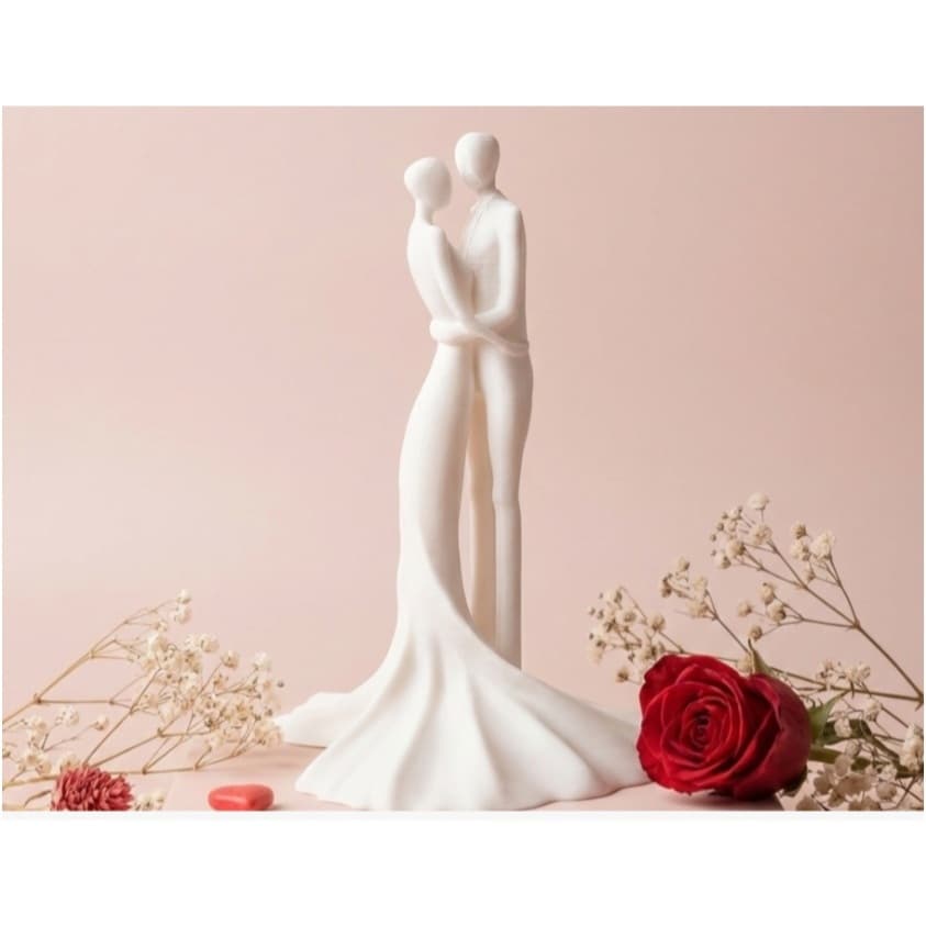 Topo de bolo noivo casamento   decoração  e escultura 15 CM