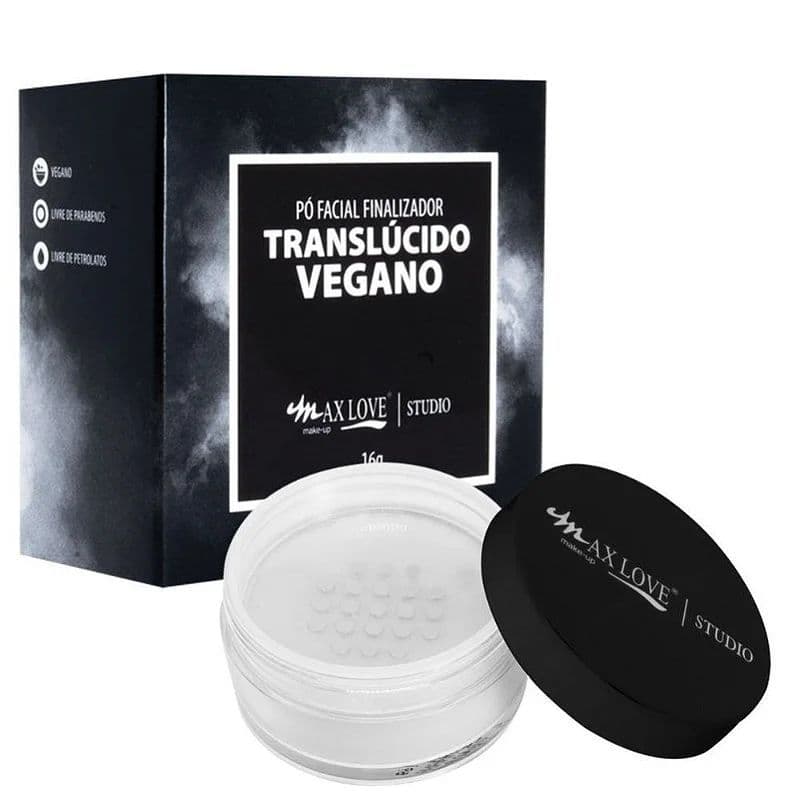 Pó Facial Finalizador Translucido Vegano - Max Love