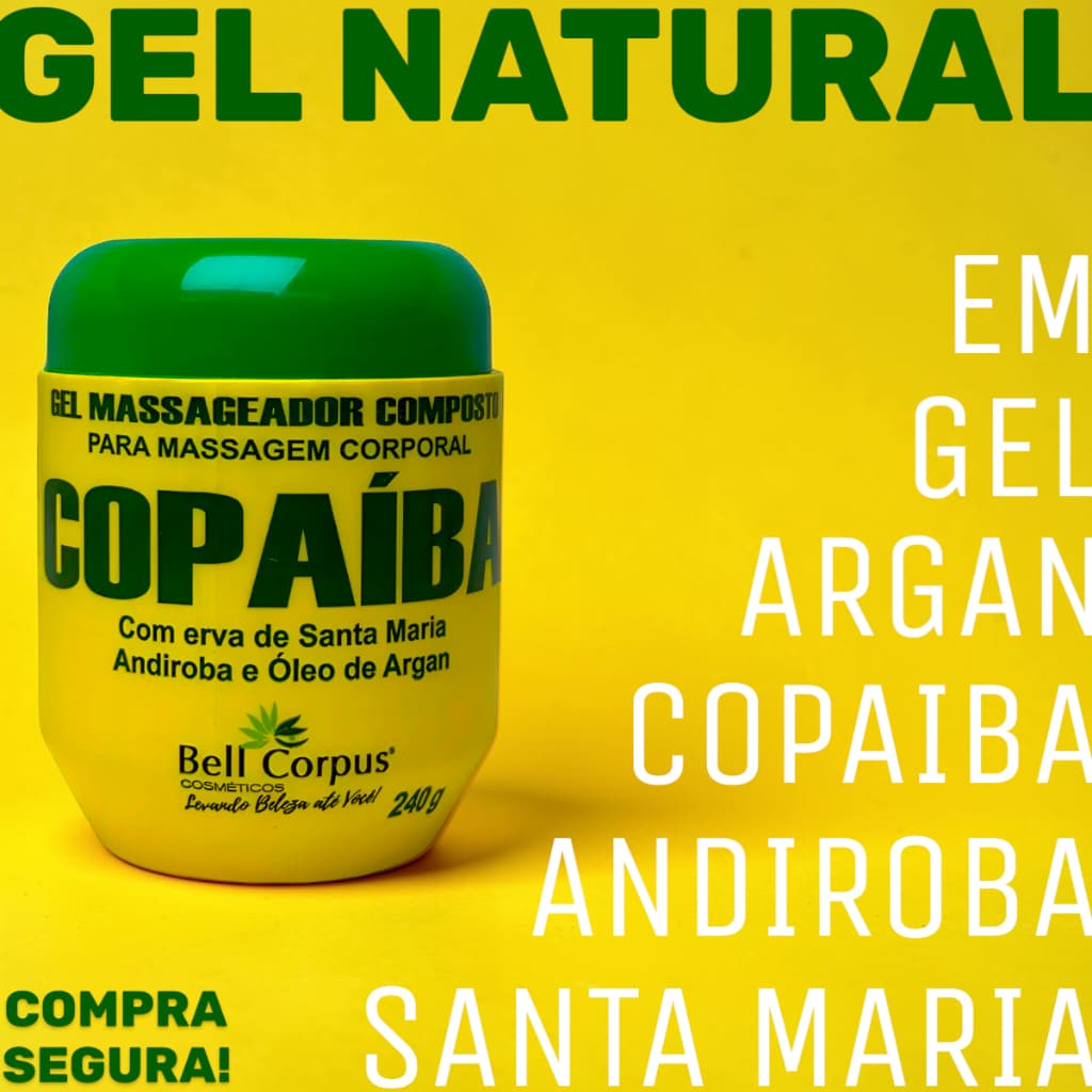 Gel Massageador Copaíba Gel De Massagem Bell Corpus 240g Com Argan e Erva de Santa Maria