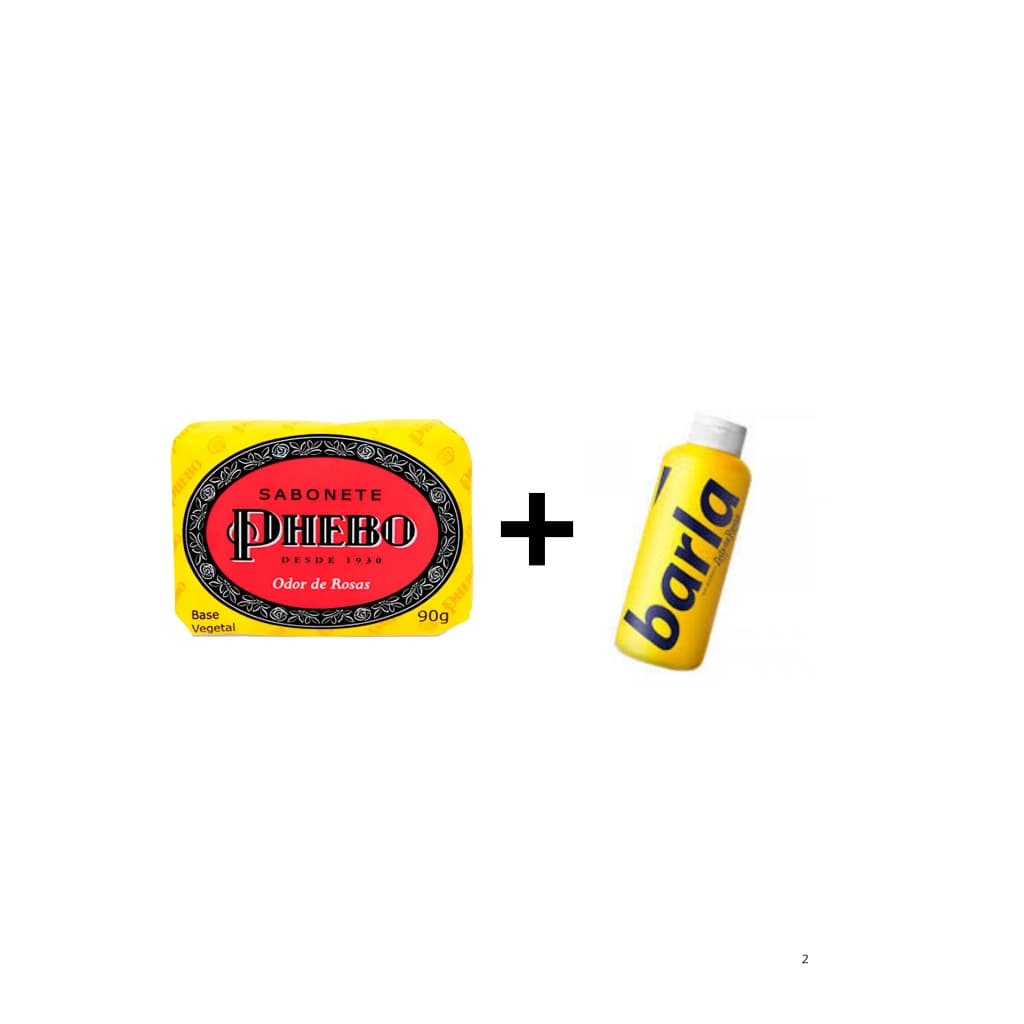 Kit 1 Talco Barla  140g + 1 Sabonete Phebo  90 g  +  Frete Gratis