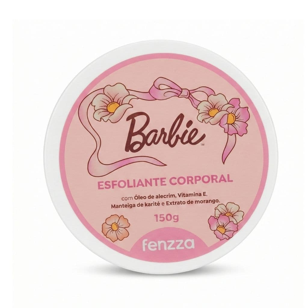 Esfoliante Corporal Barbie/Fenzza/150g/Com extrato de morango e Vitamina E
