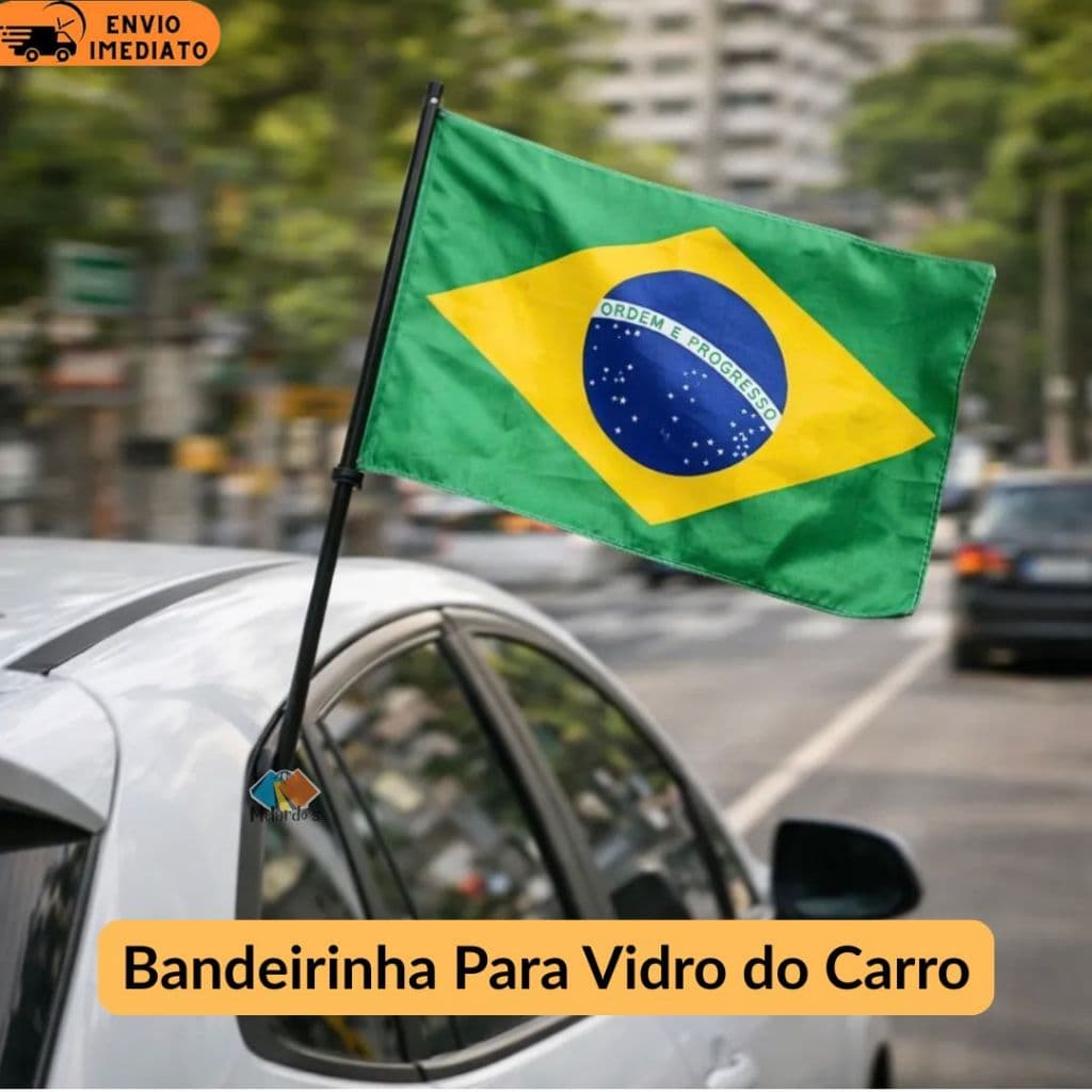 Bandeira do Brasil Vidro de Carro 45x30cm Copa
