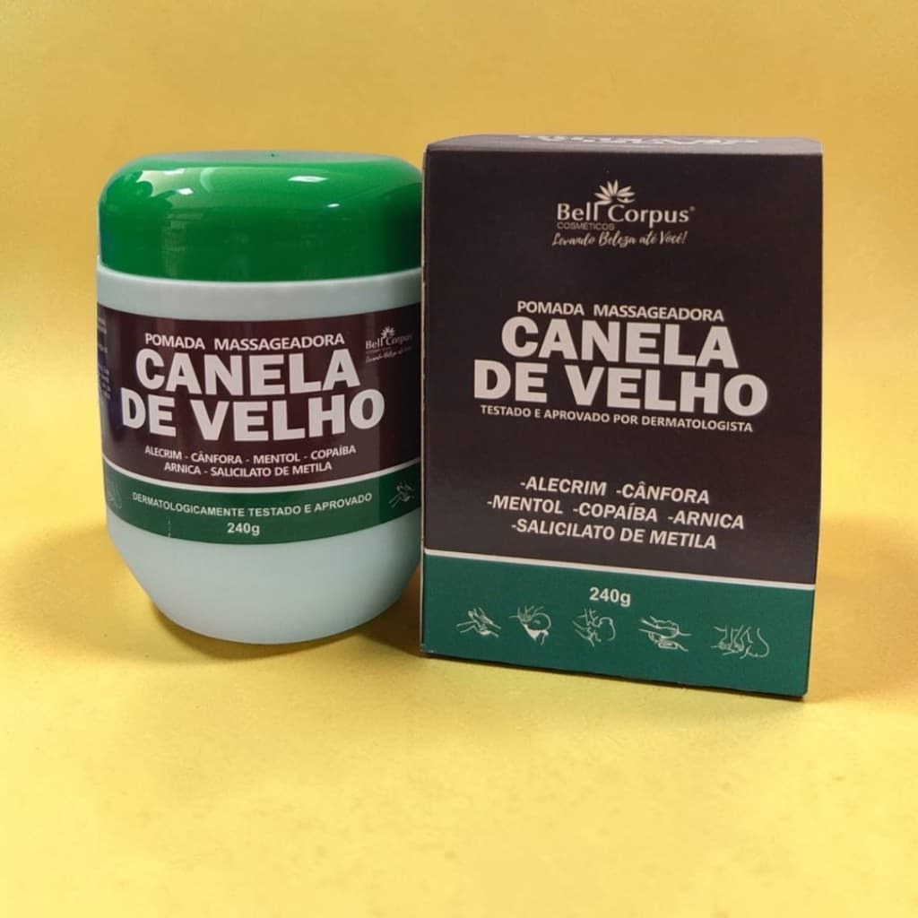 Pomada Creme para Alívio de Dores Articulares e Muscular Canela de Velho Bell Corpus 240g