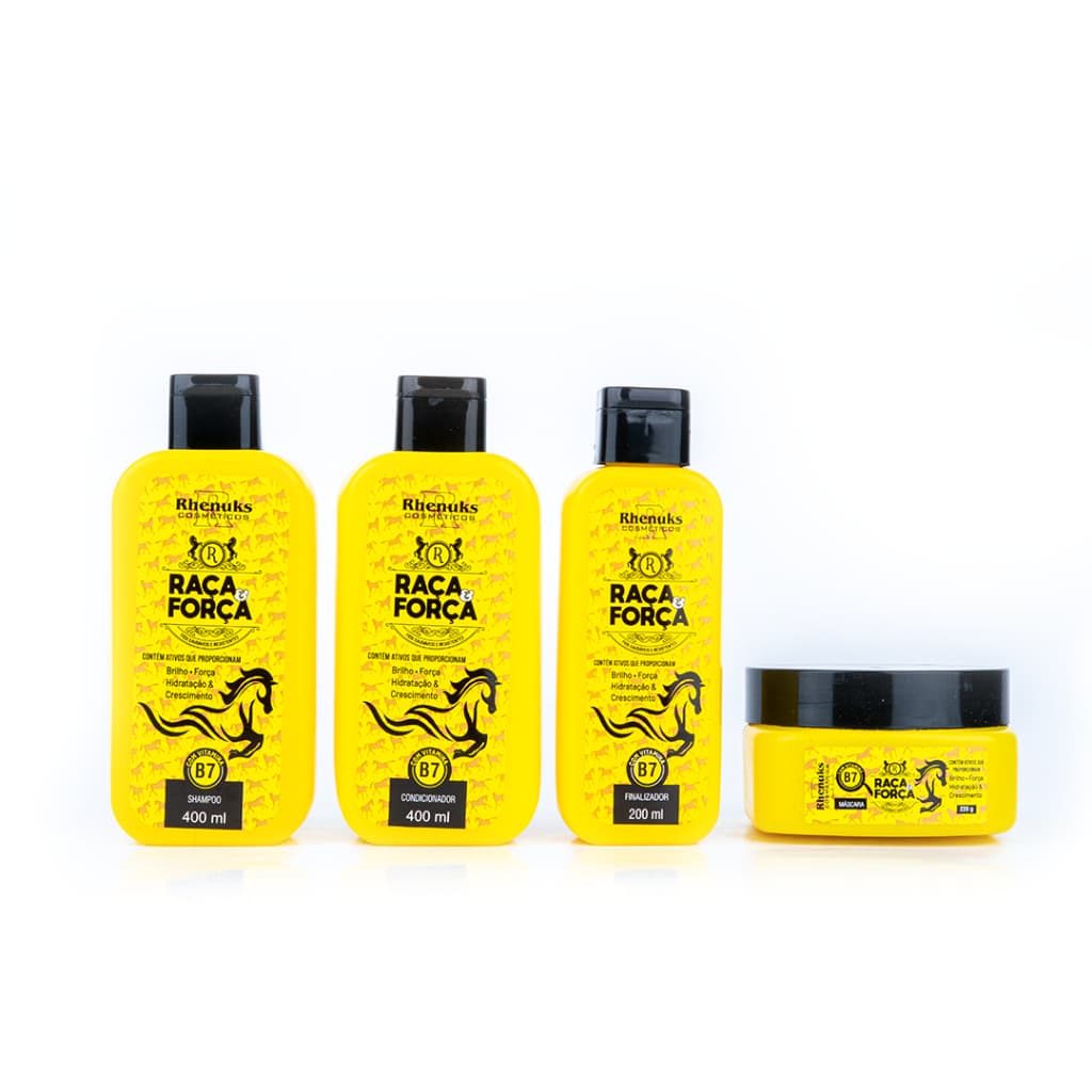 KIT CAPILAR RAÇA E FORÇA - 1 KIT COM 4 PEÇAS