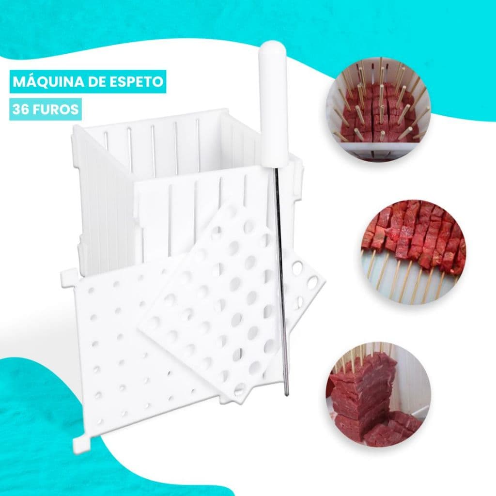 Máquina De Espeto Profissional Polietileno 36 Espetinhos