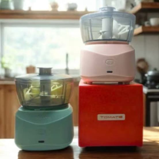 Mini Processador de Alimentos Elétrico Sem Fio 350ml 3 Lâminas Tomate Recarregável USB tipo-C