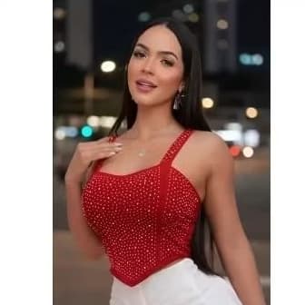 Blusa Cropped Regata Morcego Corset Pedraria Brilho Bico