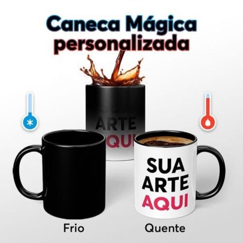 🖤 Caneca Mágica Personalizada 🖤