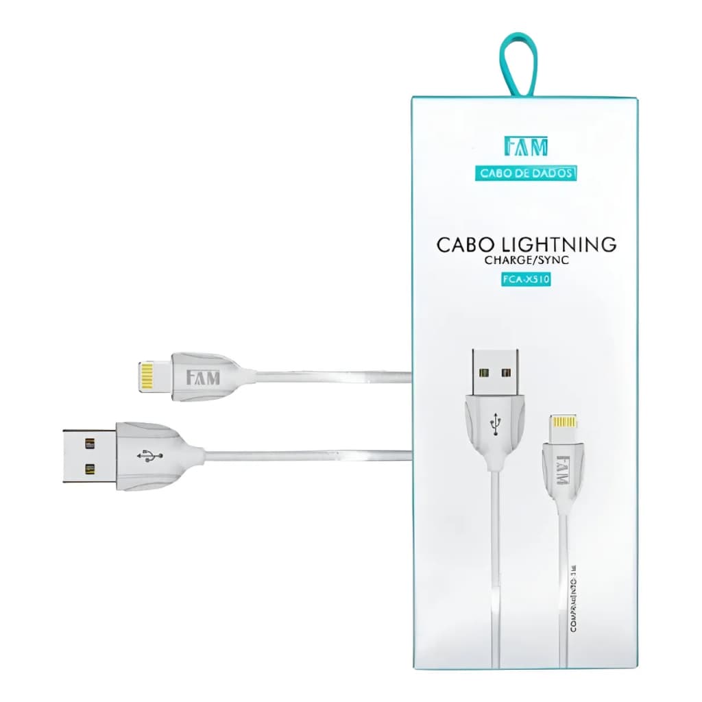 Cabo Usb FAM FCA X510 Lightning iphone carregamento rapido cabo iphone usb dados carga rapida