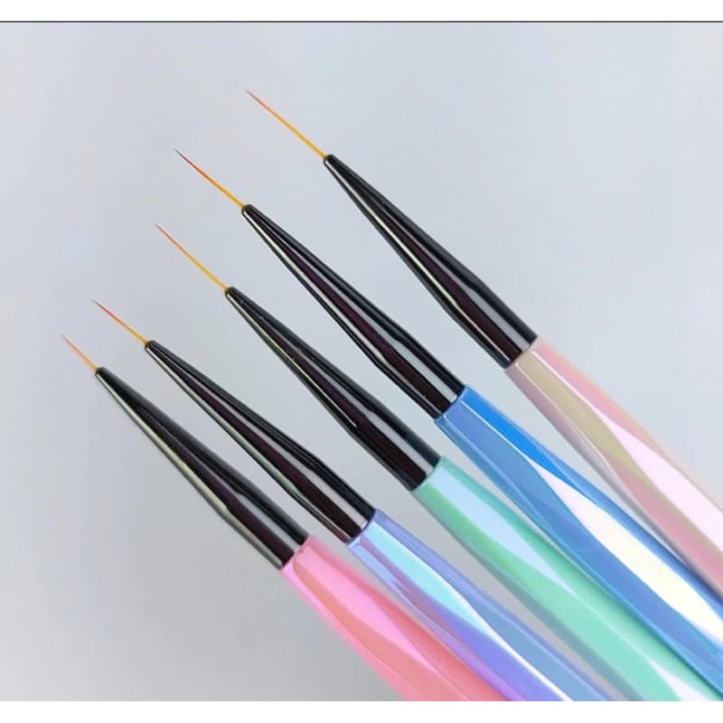 kit 5 pincéis esmaltação em gel nails arte decoração de unhas S16