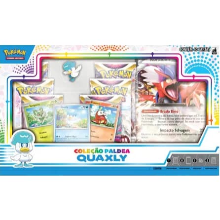 Pokémon Cartas Box Coleção Paldea Quaxly - Copag