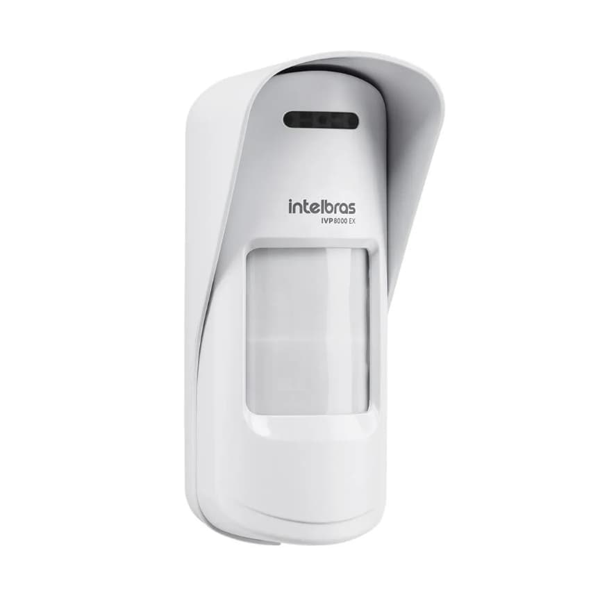 Sensor de Movimento Sem Fio Infravermelho IVP 8000 EX Intelbras Externo PET Duplo PIR