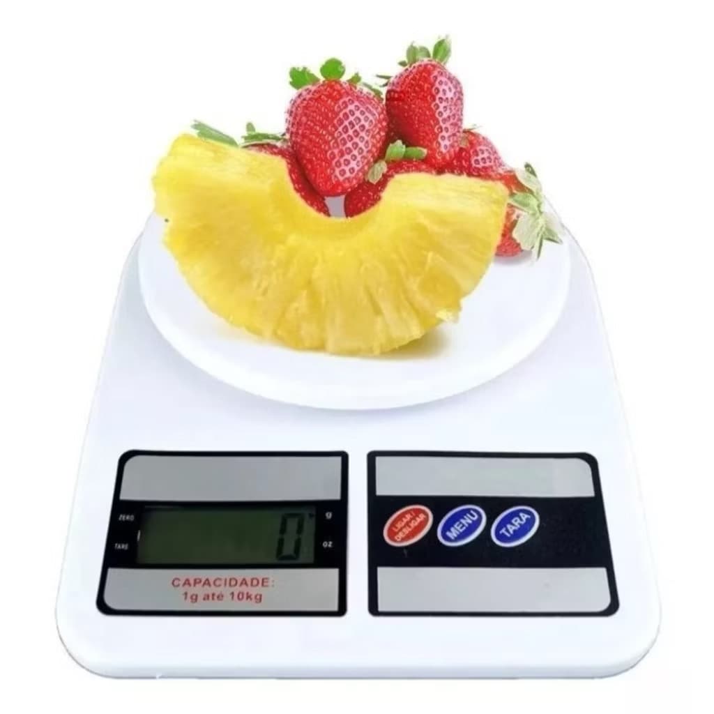 Balança Digital de Cozinha 10kg precisão de 1 a 10 quilos, nutrição, dieta, controle de peso, saúde