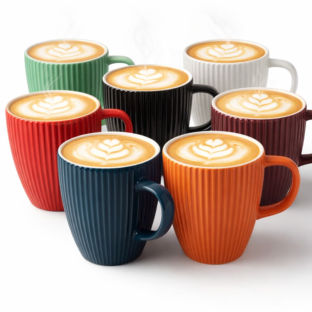 Jogo 2 Canecas Xícaras Grande Cerâmica 230ml Coloridas Luxo Café Chá Moderna Elegante Resistente
