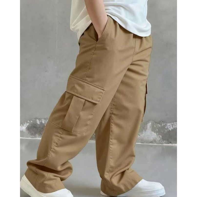 Calça Cargo Infantil Juvenil – Jeans e Sarja, 6 Bolsos, Diversas Cores Estilo Skate