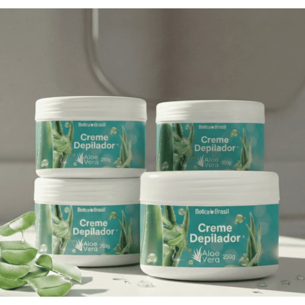 Kit 4 Cremes Depilatórios 250g cada - Depilação Botica Brasil Lucy's