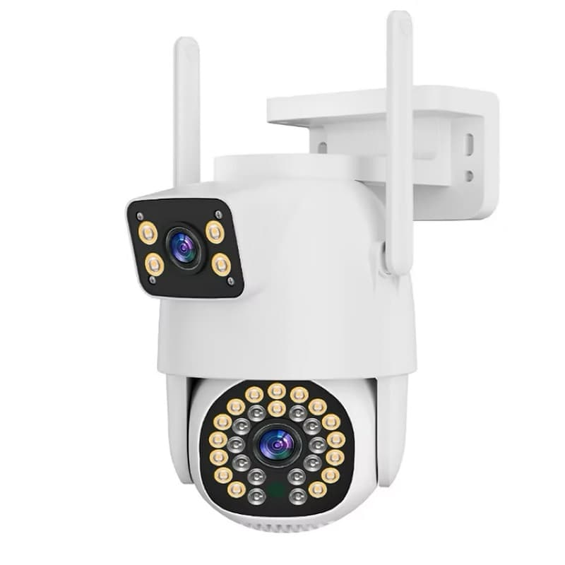 Câmera Segurança Wifi Externa 360 Lente Dupla 4k Zoom 4x Visão Noturna Colorida Ip66 JTZ-9690 PRO Original Frete Grátis