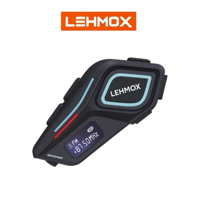 Fone Bluetooth para Capacete Moto Lehmox LEF-GM10 BT 5.4 Controle de Música Alta Bateria