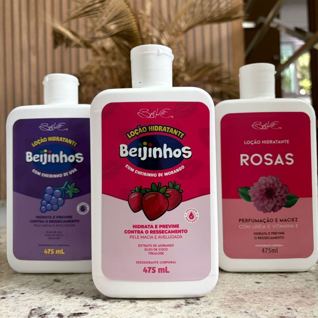 KIT 03 HIDRATANTES VARIADOS  BELKIT 475ML