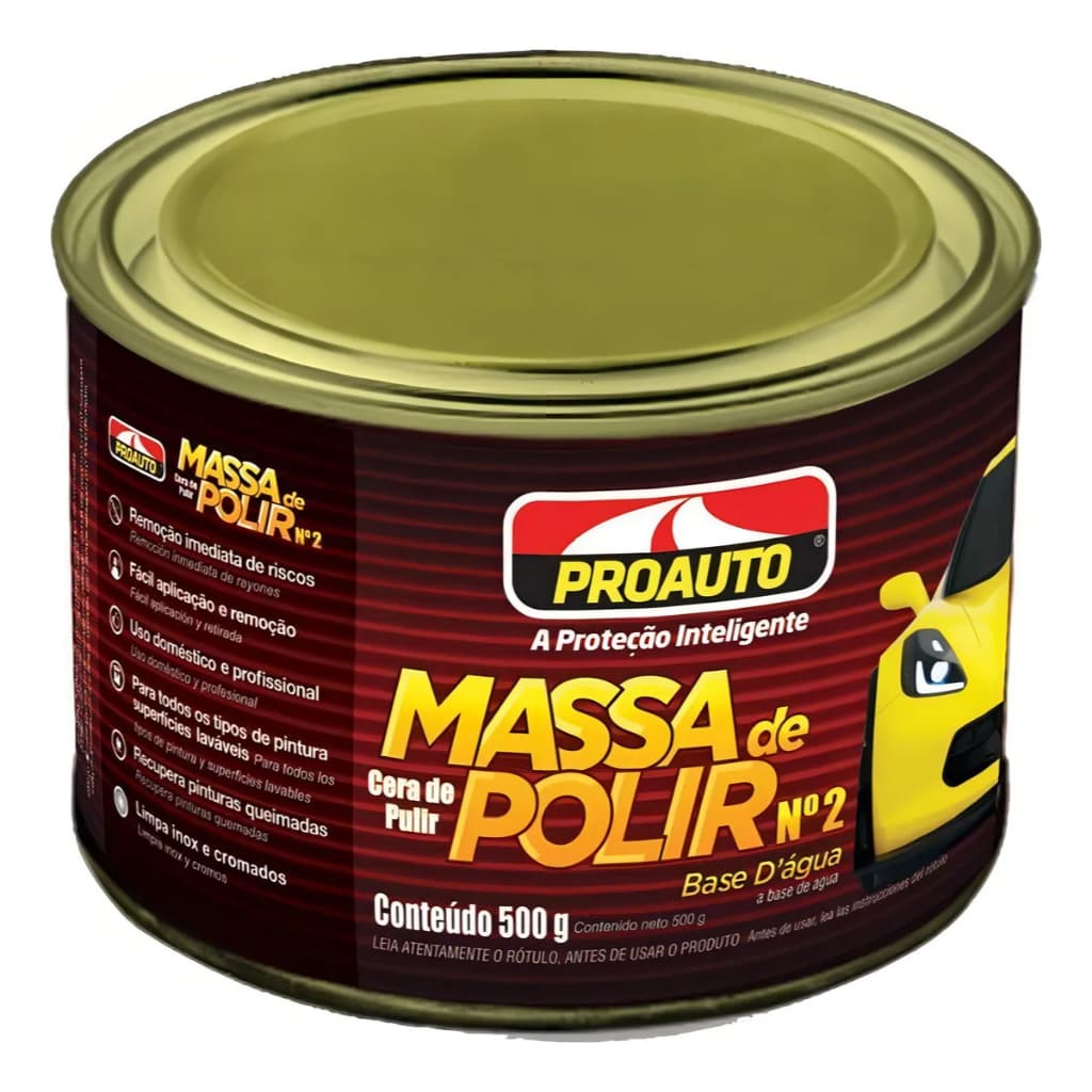 Massa De Polir Nº2 Proauto 500g Carro Moto Caminhão