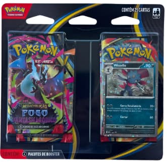 Jogo Blister Quadruplo Pokémon Fogo Fantasmagórico Weavile Português Copag