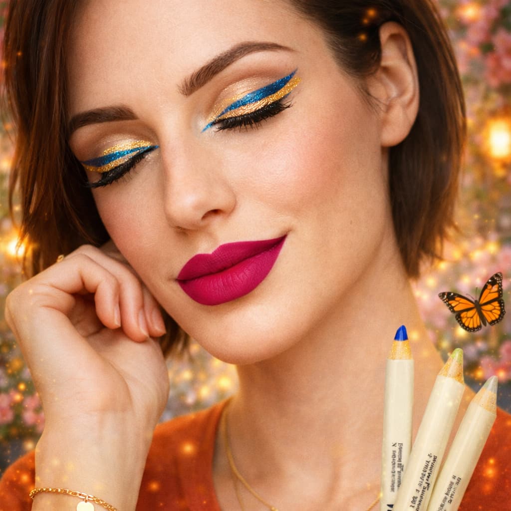 Lápis Delineador MiaMake Maré Metálica: Olhar Iluminado com Brilho Glitter