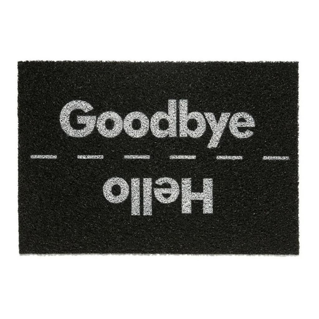 Tapete Capacho Entrada Antiderrapante Térmico Super Resistente Good Bye Hello 60x40cm