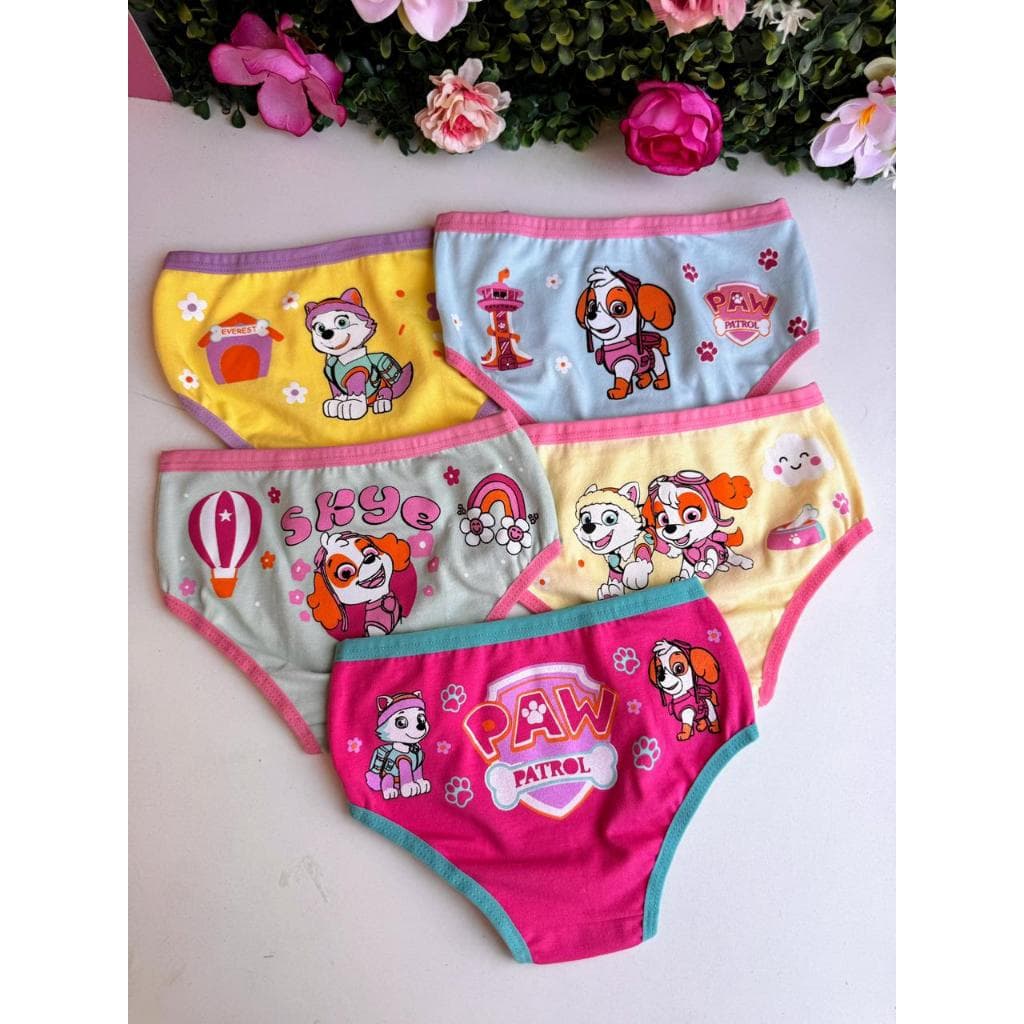 Combo 5 Calcinhas Estampadas Diversas Infantil Menina Algodão Premium