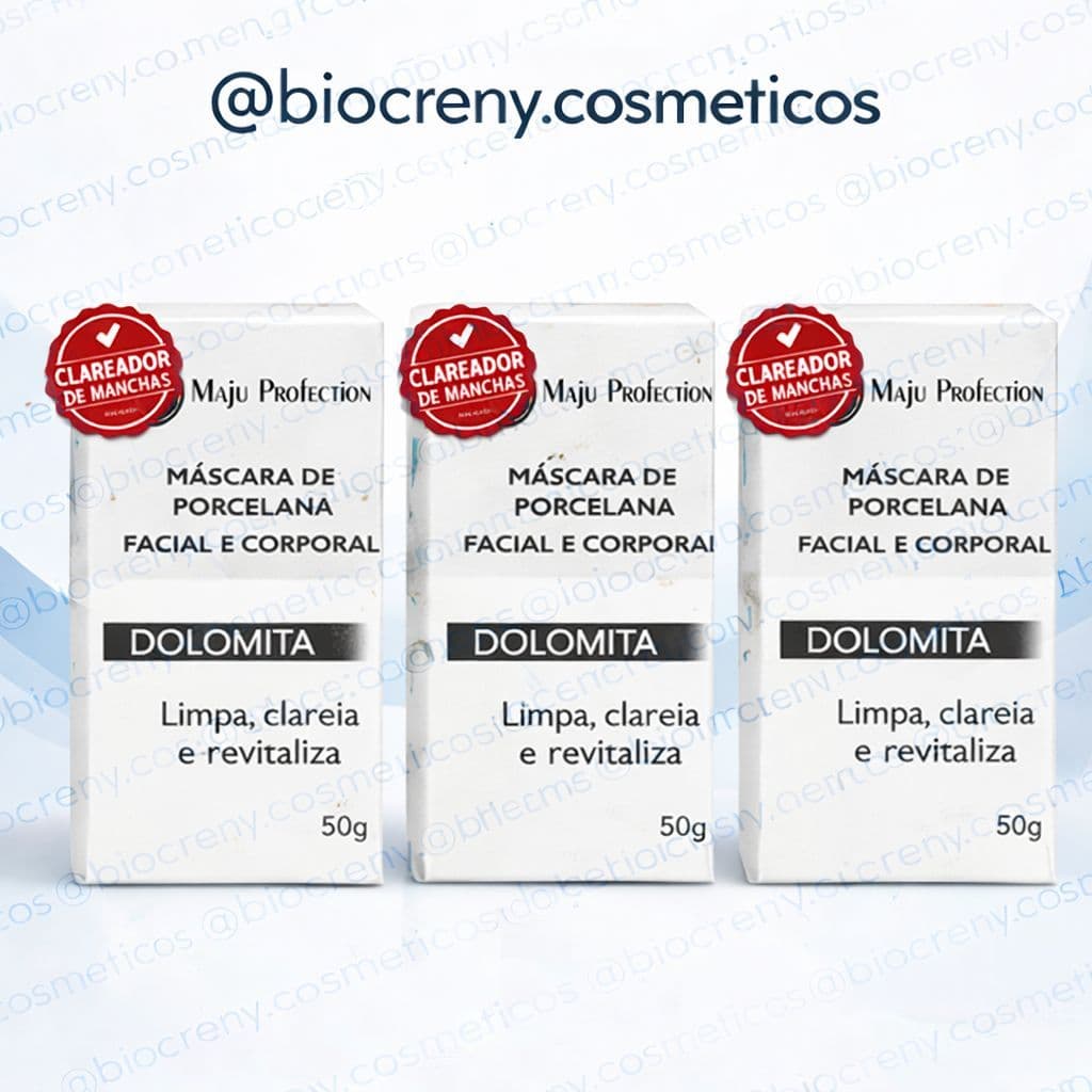 KIT 3 Creme Anti Rugas Dolomita Clareador de Manchas Rejuvenescedor  Melasma Espinhas