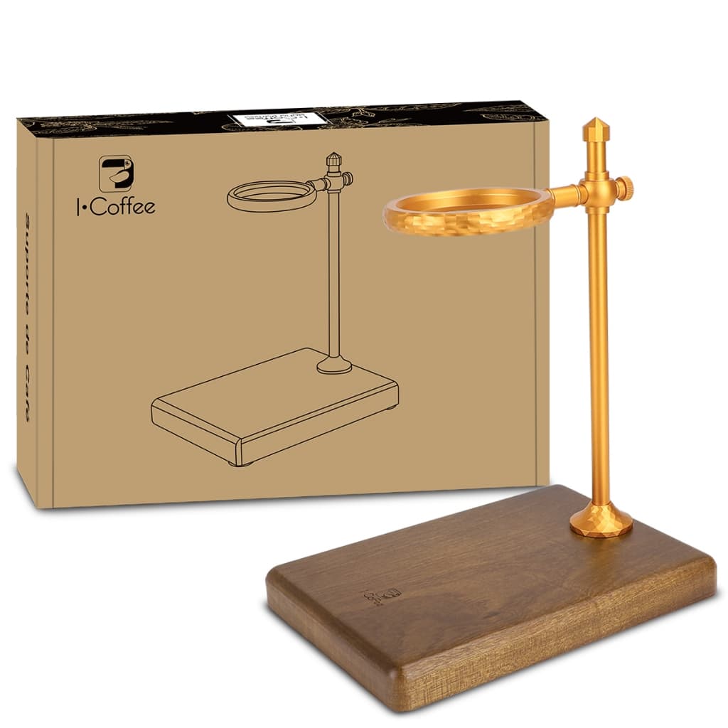 iCoffee Drip Coffeer portátil suporta rack de decoração multiuso derramar sobre estação com base de madeira