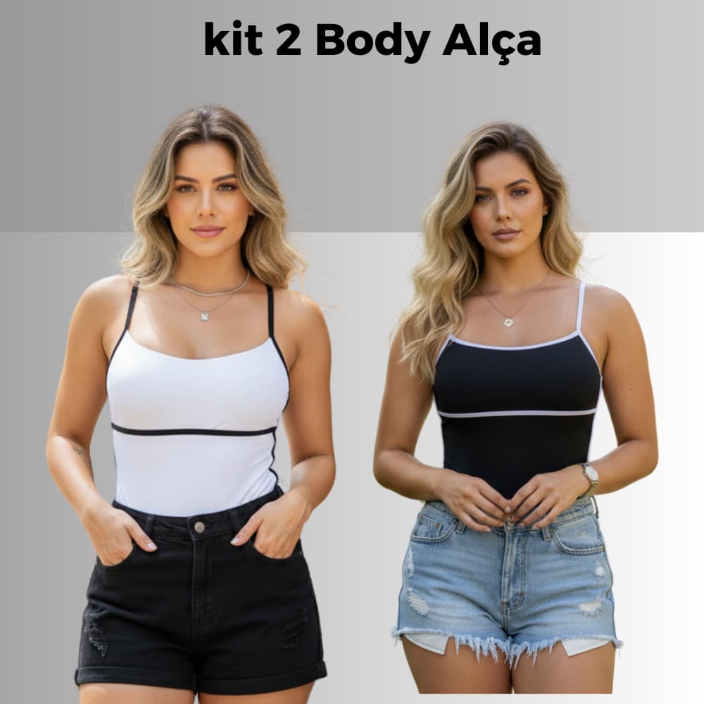 Kit com 2 body Maio Tecido Confortável e Que Valorizam a Silhueta e Ajuste Perfeito