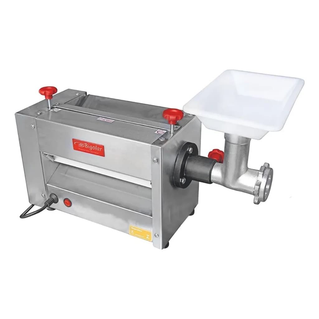 Cilindro Laminador Inox 30cm Com Extrusor E Moedor De Carnes