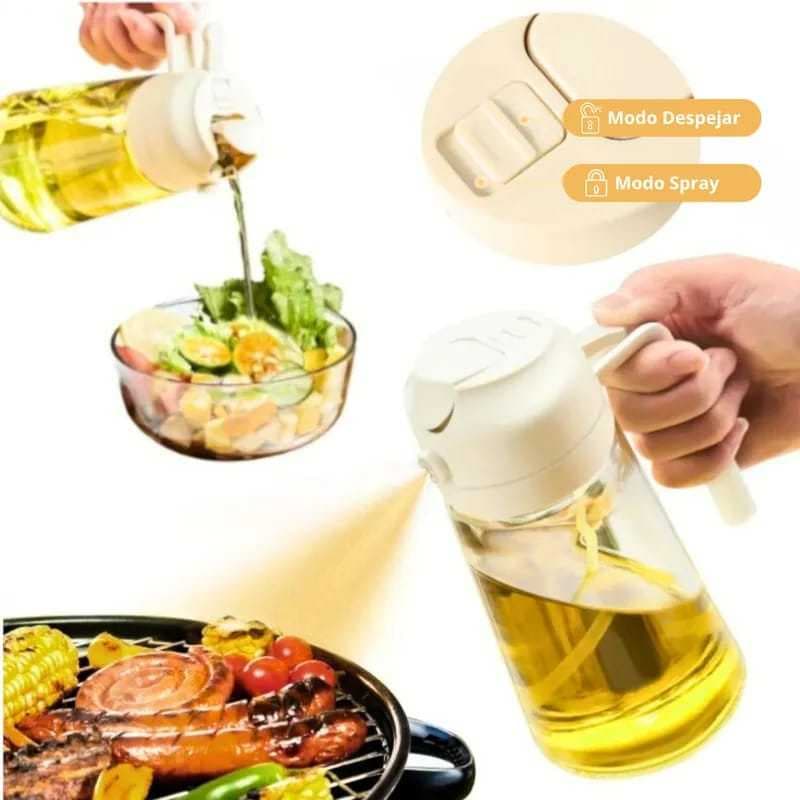 Borrifador Galheteiro Vidro 470Ml Azeite Vinagre Dosador Cozinha Prático Moderno Sortido dispenser