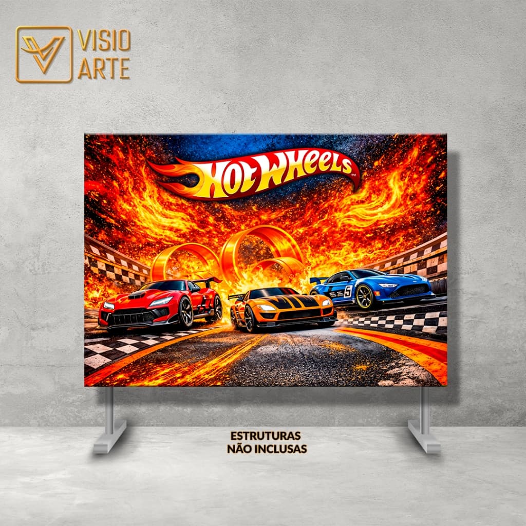 Painel Retangular Hot Wheels 2  C/Overloque