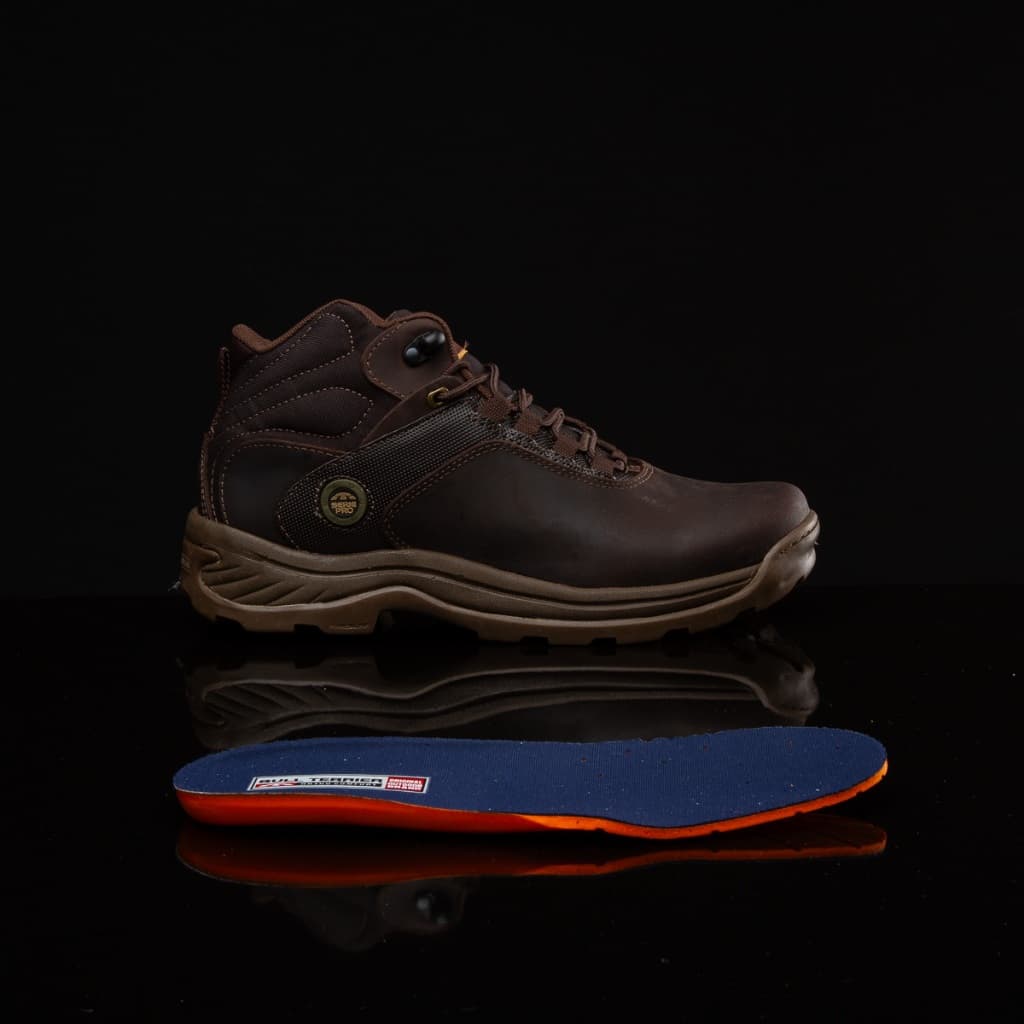 Bota de Couro Explorer Bull Terrier para Moto Trilha Trekking  Confortável Moderna Costura Dupla