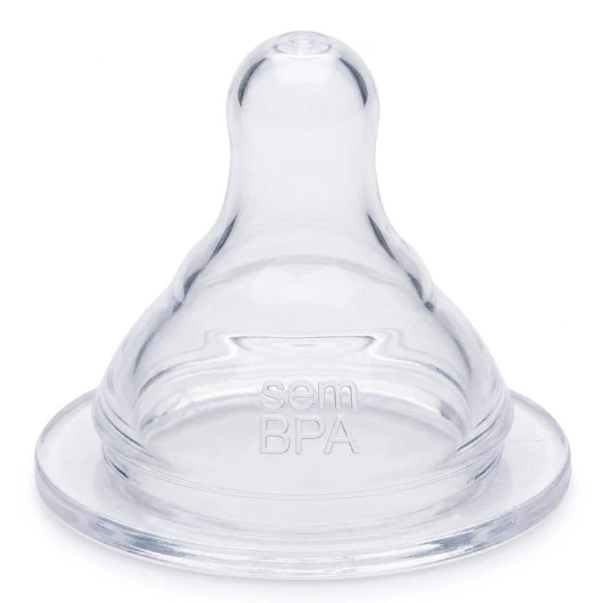 Bico de Mamadeira de Silicone Redondo Tradicional Nipple/Tetina, Bico R - Lolly