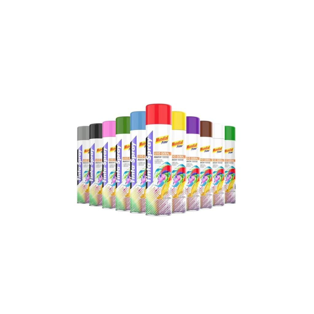 Tinta Spray Secagem Rápida Mundial Prime 400ml Excelente Cobertura e Rendimento,Uso Interno e Externo